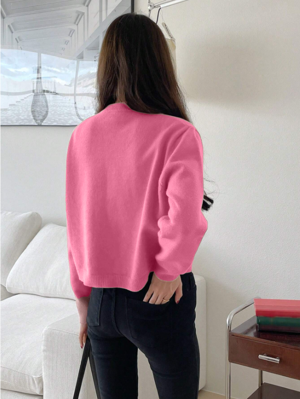 Kadın Özel Düğmeli Yumuşak Düğmeli Triko Hırka UGD250711