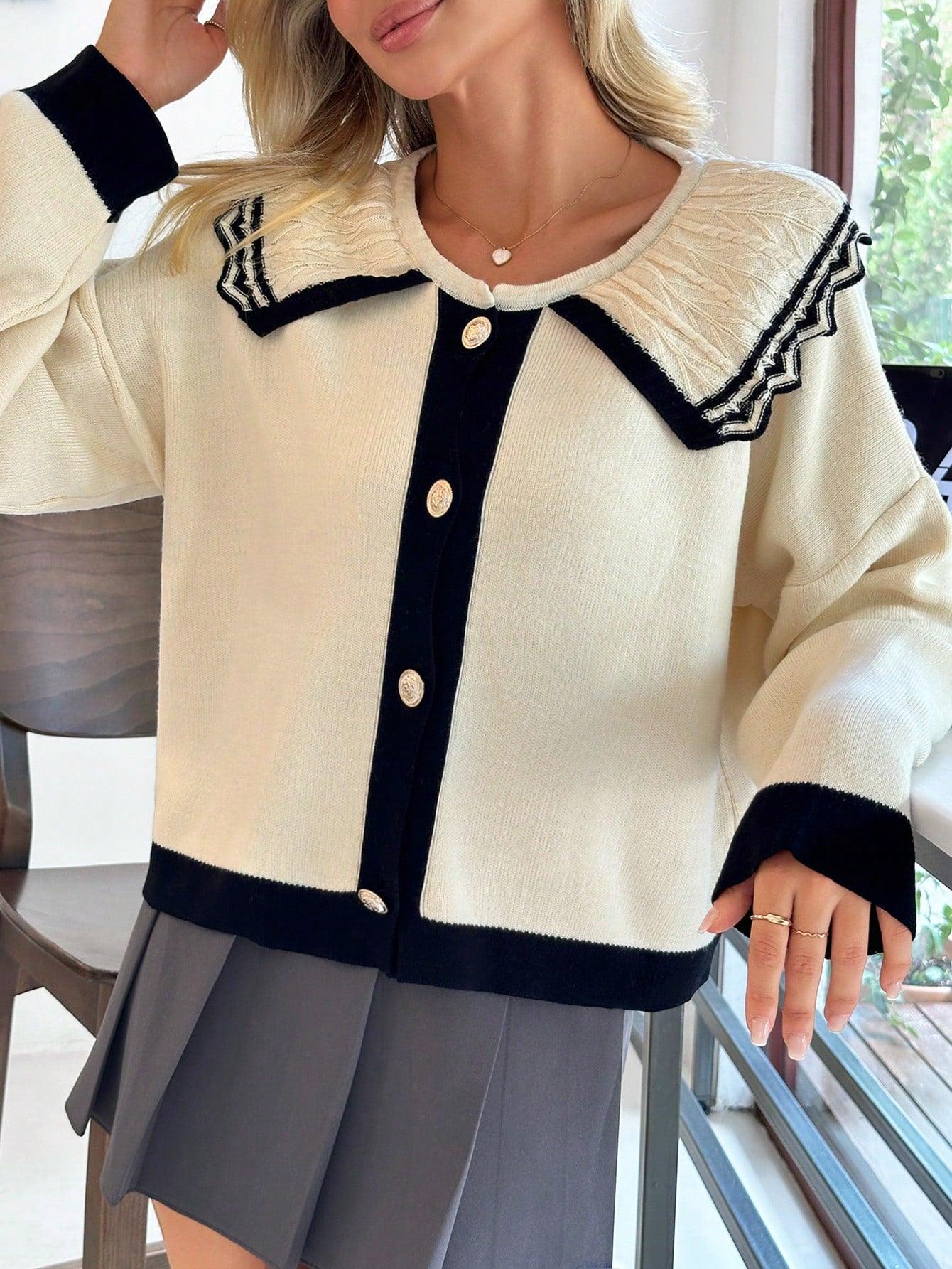 Premium Bebe Yaka Kadın Triko Hırka TR241279