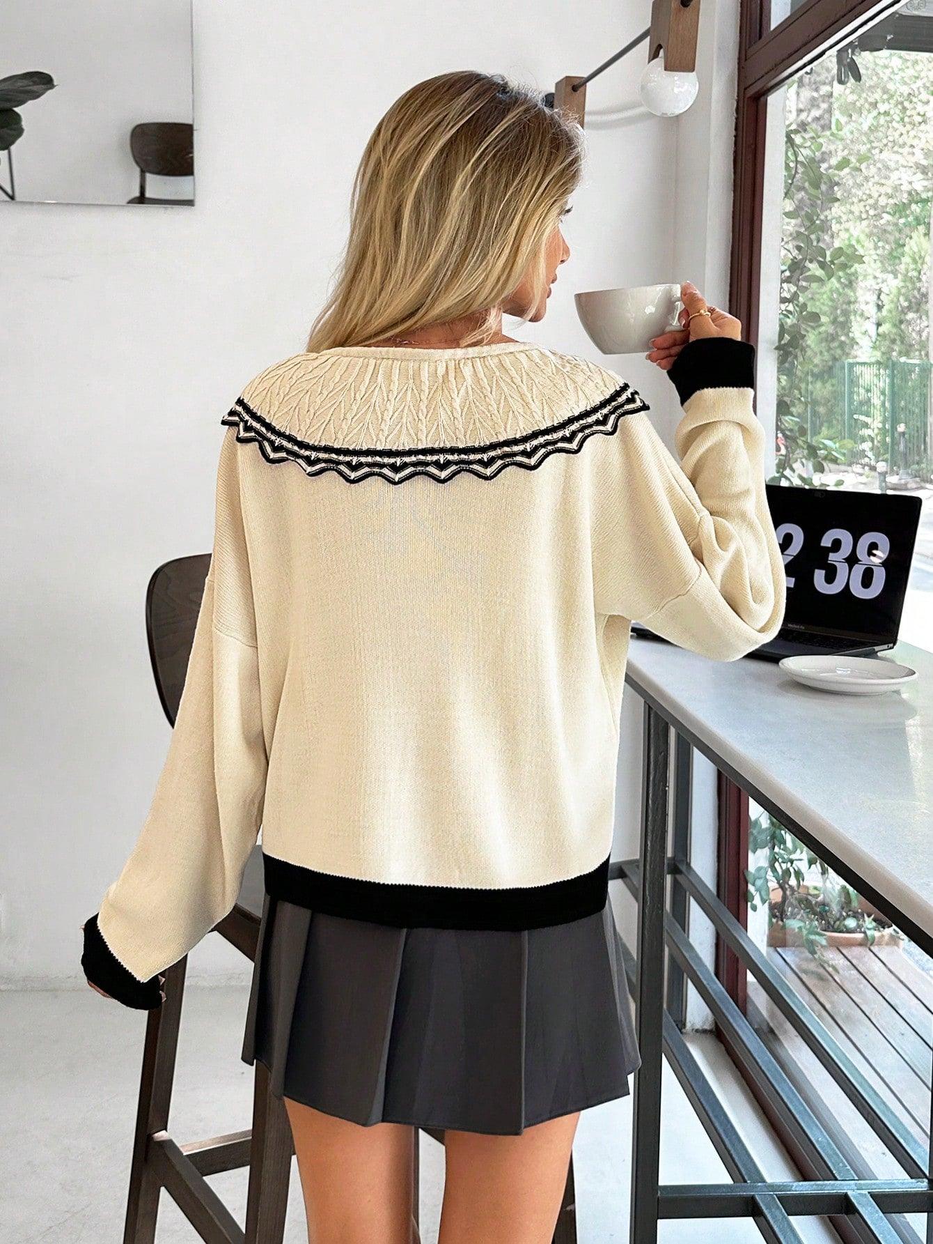 Premium Bebe Yaka Kadın Triko Hırka TR241279