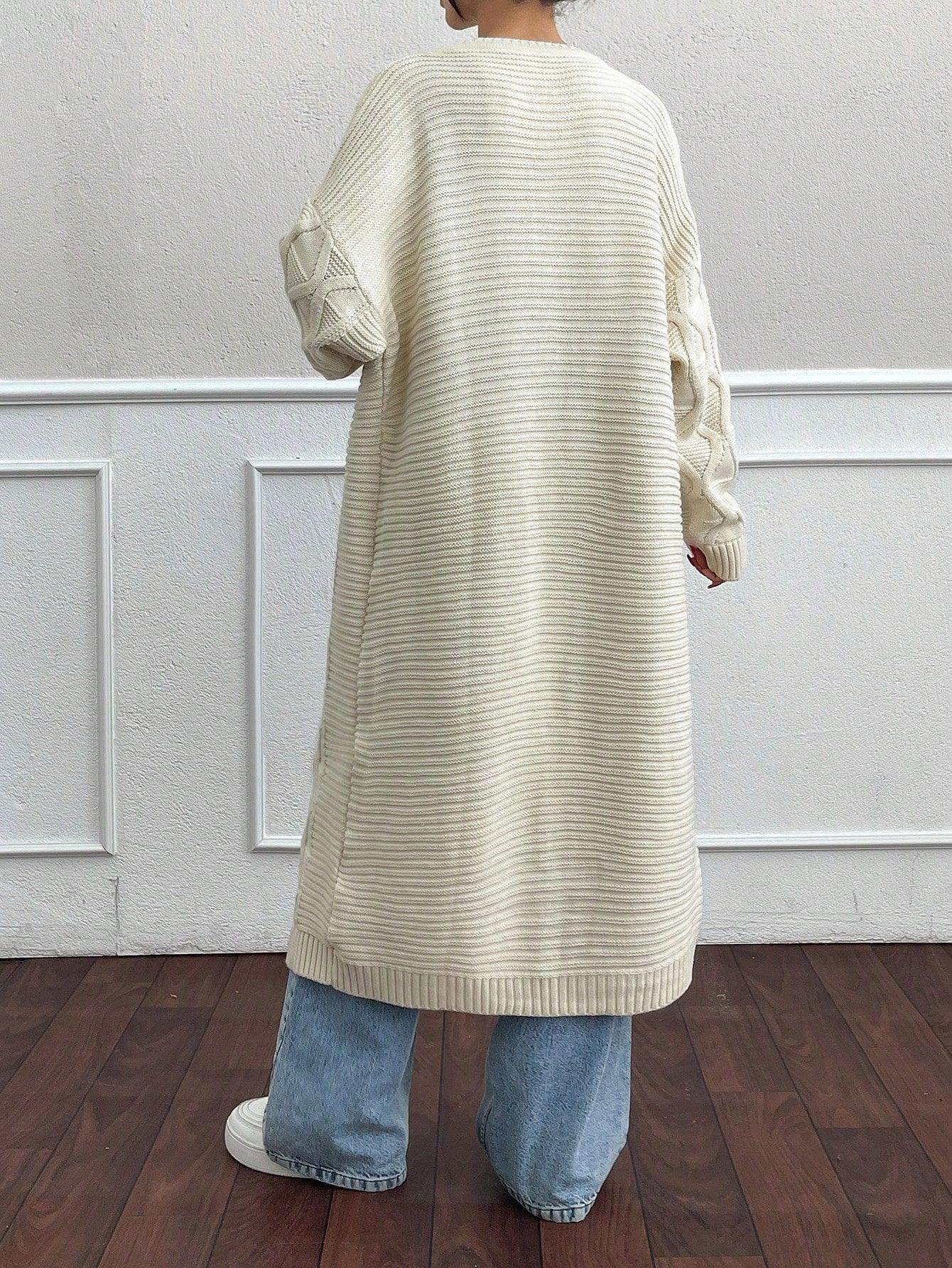 Premium 110 Cm Özel Desenli Kadın Triko Hırka TR241363