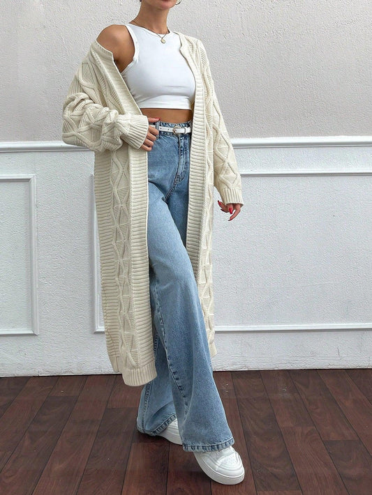 Premium 110 Cm Özel Desenli Kadın Triko Hırka TR241363