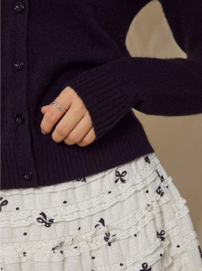 Kadın Basic Düğmeli Triko Hırka UGD250702