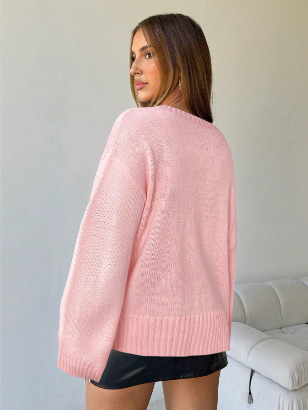 Kadın İspanyol Kol Yumuşak Dokulu Triko Kazak UGD250721