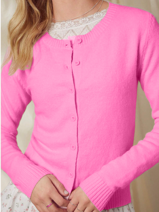 Kadın Basic Düğmeli Triko Hırka UGD250702