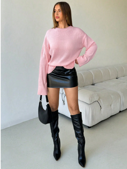 Kadın İspanyol Kol Yumuşak Dokulu Triko Kazak UGD250721