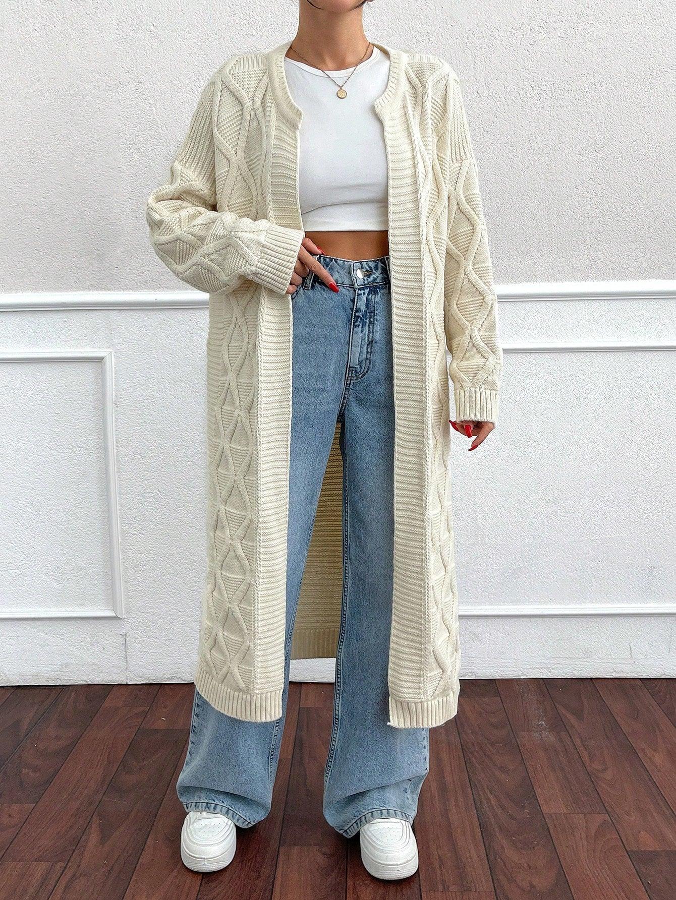 Premium 110 Cm Özel Desenli Kadın Triko Hırka TR241363